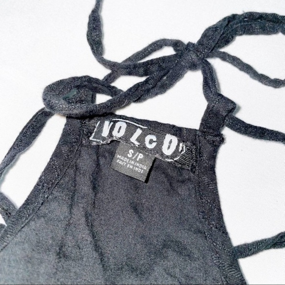 ☀️Volcom Black Mini Sundress Ruffle Front☀️ - Picture 6 of 6